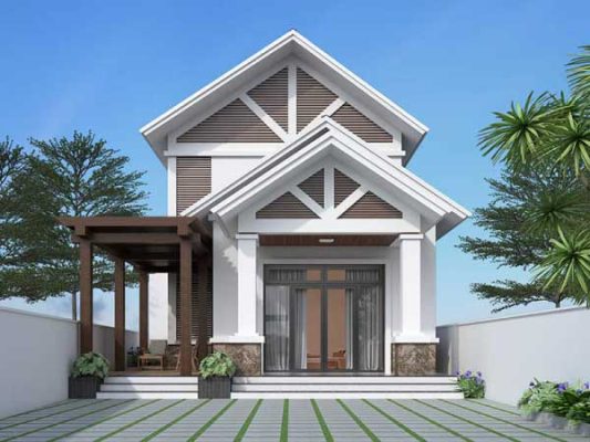 Nhà Cấp 4 Mái Thái Có Gác Lửng