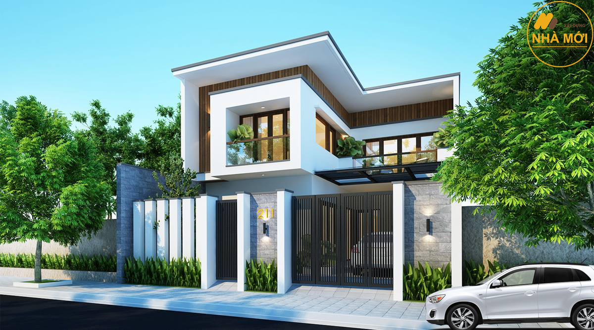 Nhà mái bằng chữ L tôn vẻ đẹp cho không gian sống của bạn 