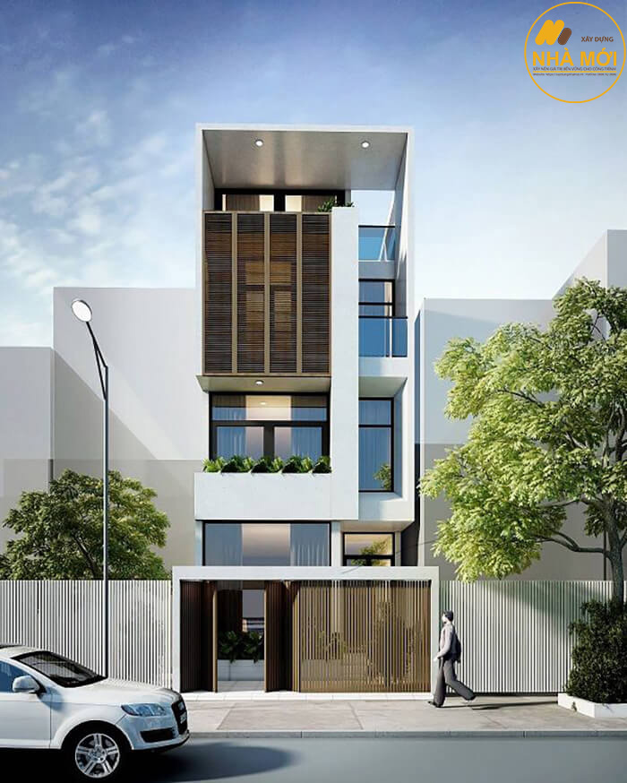 Nhà lệch tầng với phong cách hiện đại 
