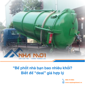 cách tính kích thước bể phốt khi xây nhà trọn gói