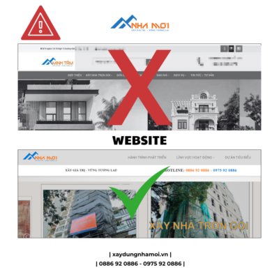 Cảnh báo giả mạo Thương hiệu Kiến trúc Nhà Mới - website