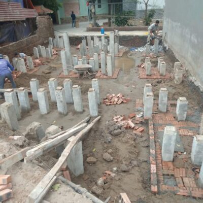 Thi công ép cọc móng 2