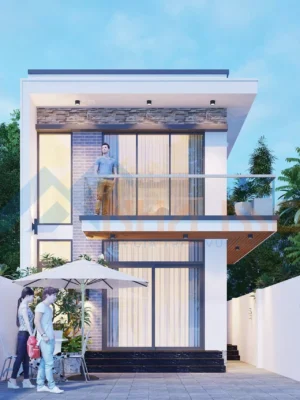 Alternative view of Thiết Kế Công Trình Nhà Phố 2 tầng Tại Ninh Bình