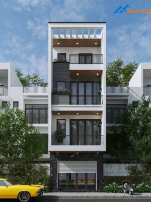 Alternative view of Thiết kế Nhà Phố 4 tầng 4.62 x 13m - Anh Hưng Tứ Hiệp Hà Nội