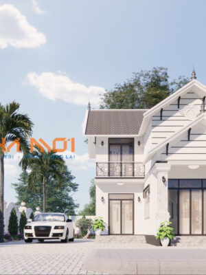 Nhà 2 tầng chữ L Mái Thái - Thiết kế cho Anh Khiêm Thái Bình - Ảnh 3