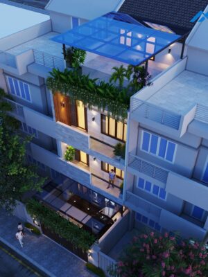 Alternative view of Thiết Kế Kiến Trúc liền kề 3 tầng - Nhà Anh Hiền, An Khánh