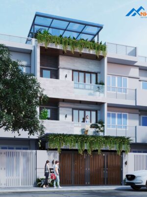 Thiết Kế Kiến Trúc liền kề 3 tầng - Nhà Anh Hiền, An Khánh