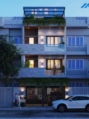 Thiết Kế Kiến Trúc liền kề 3 tầng - Nhà Anh Hiền, An Khánh - Ảnh 5