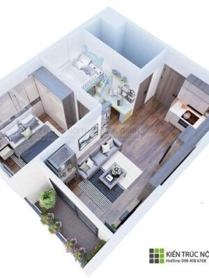 Thiết Kế Nội Thất Căn Hộ Studio-Vinhome - Ảnh 9