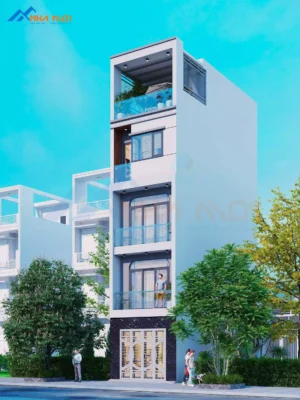 Alternative view of Mẫu Thiết Kế Kiến Trúc Nhà Phố 4 Tầng 1 tum