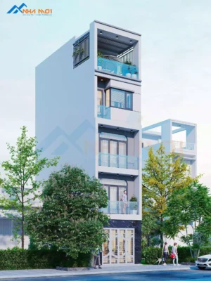 Mẫu Thiết Kế Kiến Trúc Nhà Phố 4 Tầng 1 tum