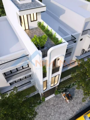 Mẫu Thiết Kế Nhà Phố 3 Tầng 1 Lửng Tại Đông Anh - Ảnh 3