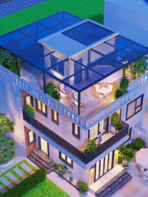Thiết kế nhà 2 tầng 1 tum 8x10m tại Nông Cống, Thanh Hóa - Ảnh 6