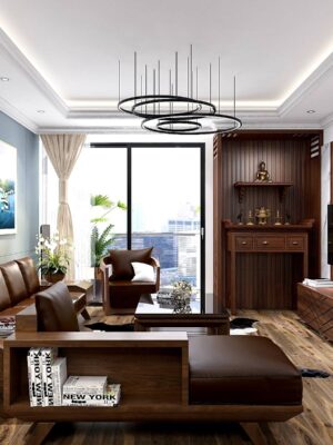 Thiết kế nội thất chung cư 100m2 hiện đại | Gỗ sồi Mỹ cao cấp - Ảnh 7