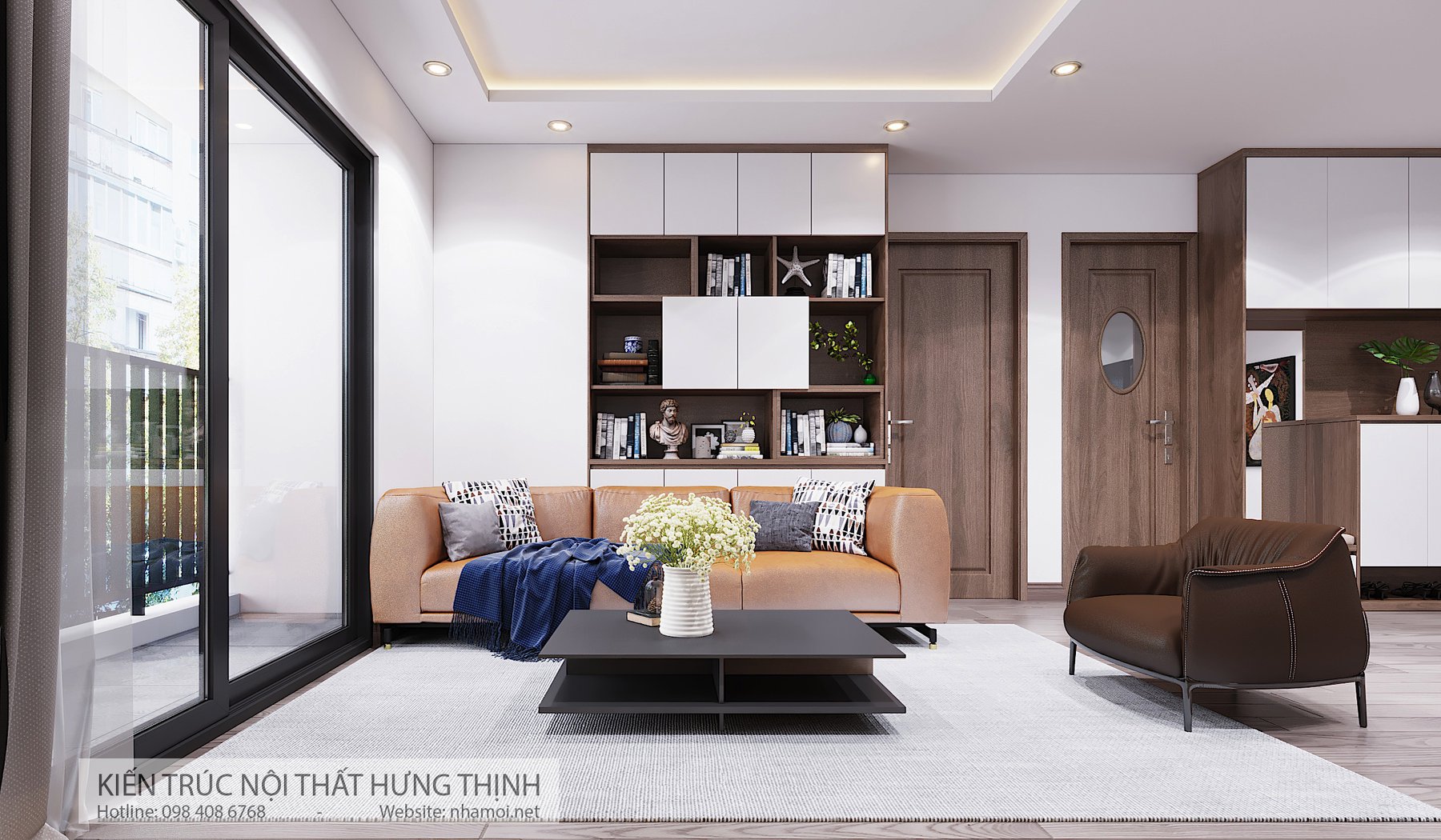 Thiết Kế Nội Thất Căn Hộ Hồng Hà Eco City