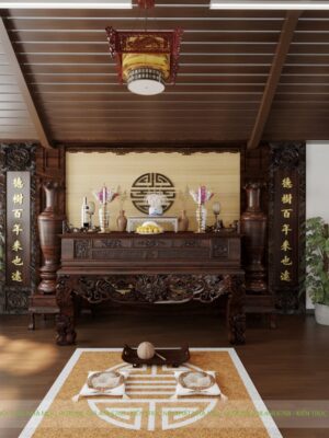 Mẫu Thiết Kế Nội Thất Phòng Thờ